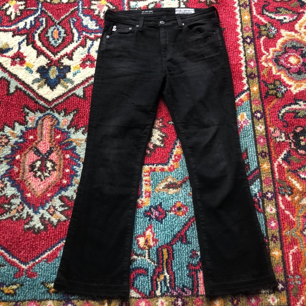 AG black cropped flares. Jodi Crop